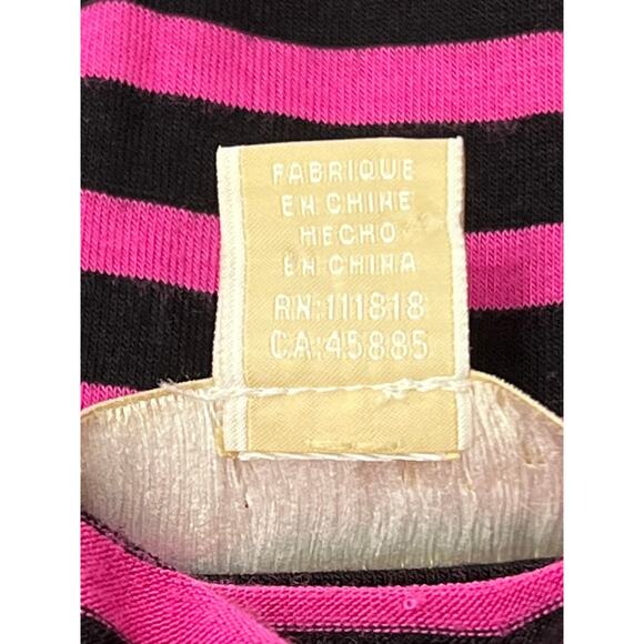 Michael Kors Pink & Black Striped Sleeveless Asymmetrical Hem Tank Dress Size S - Picture 8 of 9